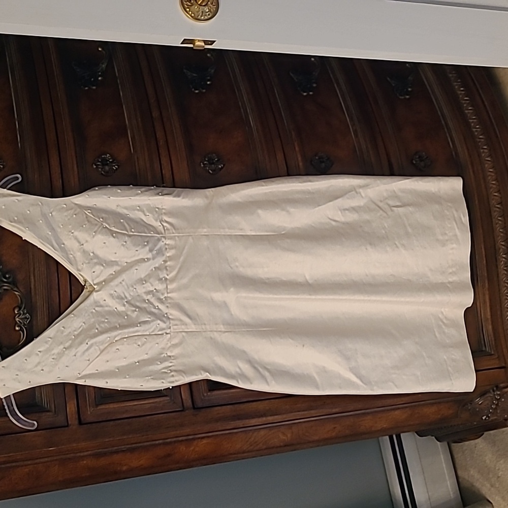 Women's white silk dress